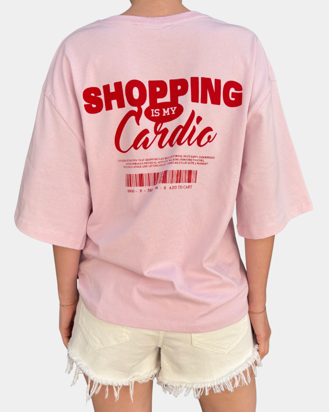 T-shirt shopping is my cardio by Lumina