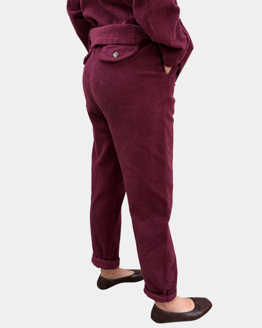 Coordinato a coste bordeaux