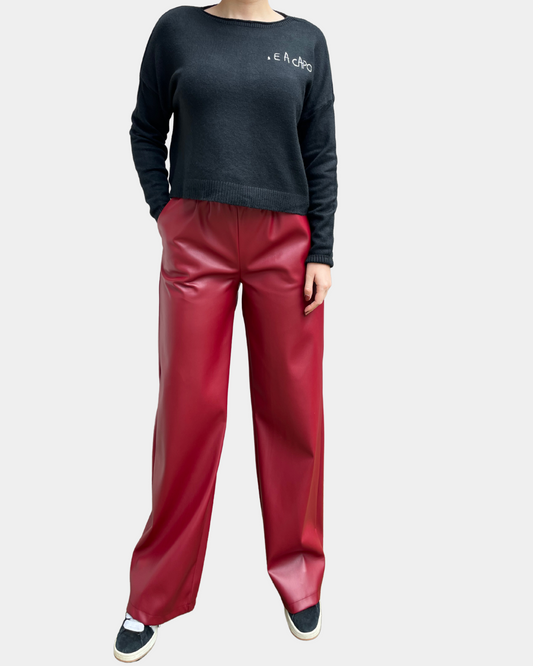 Pantalone in ecopelle