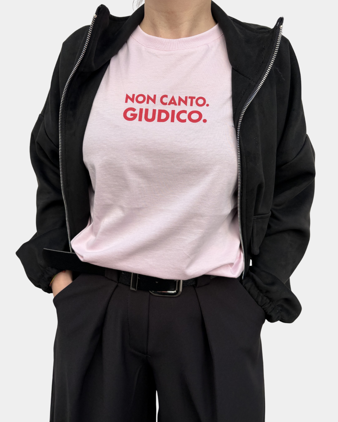 T-shirt "non canto. Giudico."