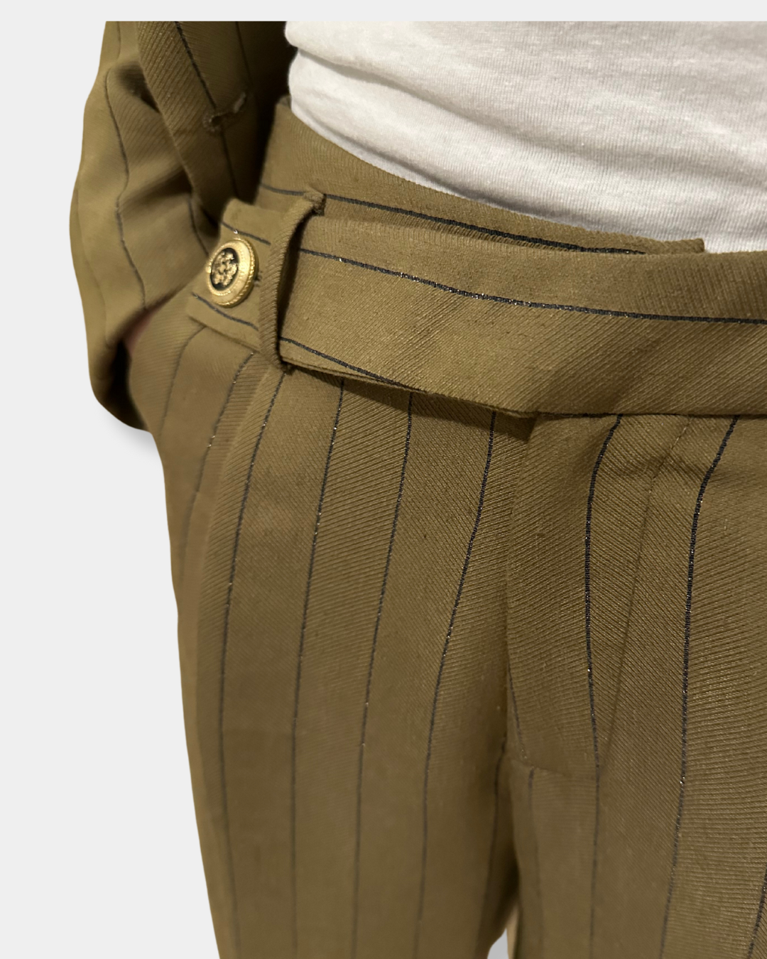 Coordinato gessato blazer con pantalone