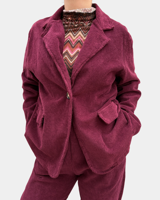 Coordinato a coste bordeaux