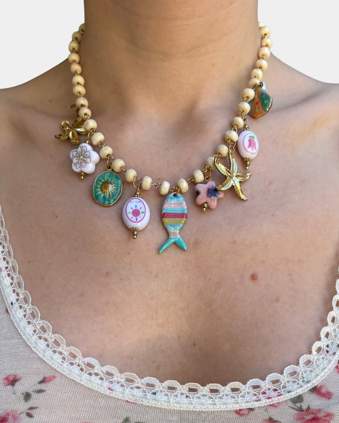 Collana multi charm