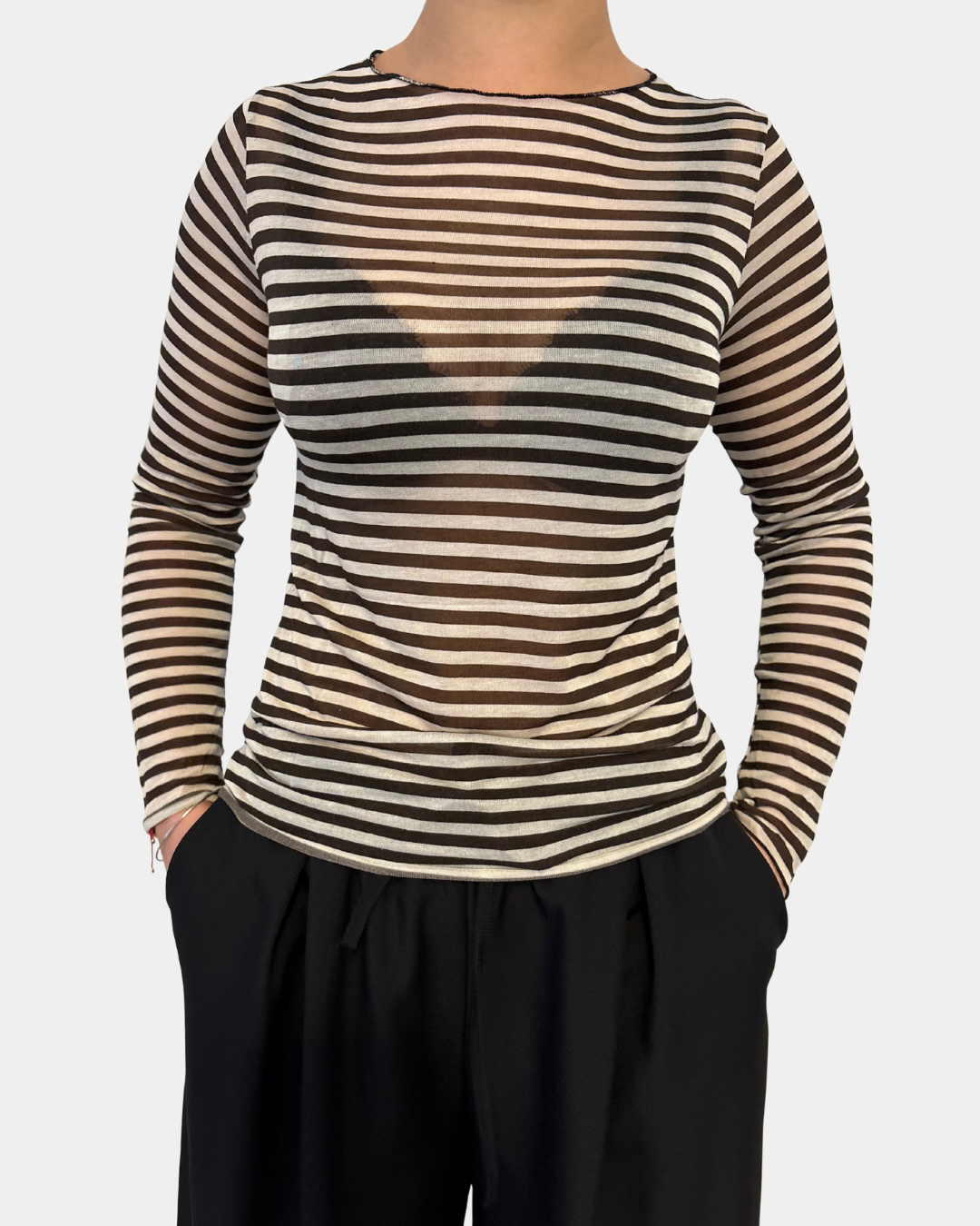 Maglia cashmere righe