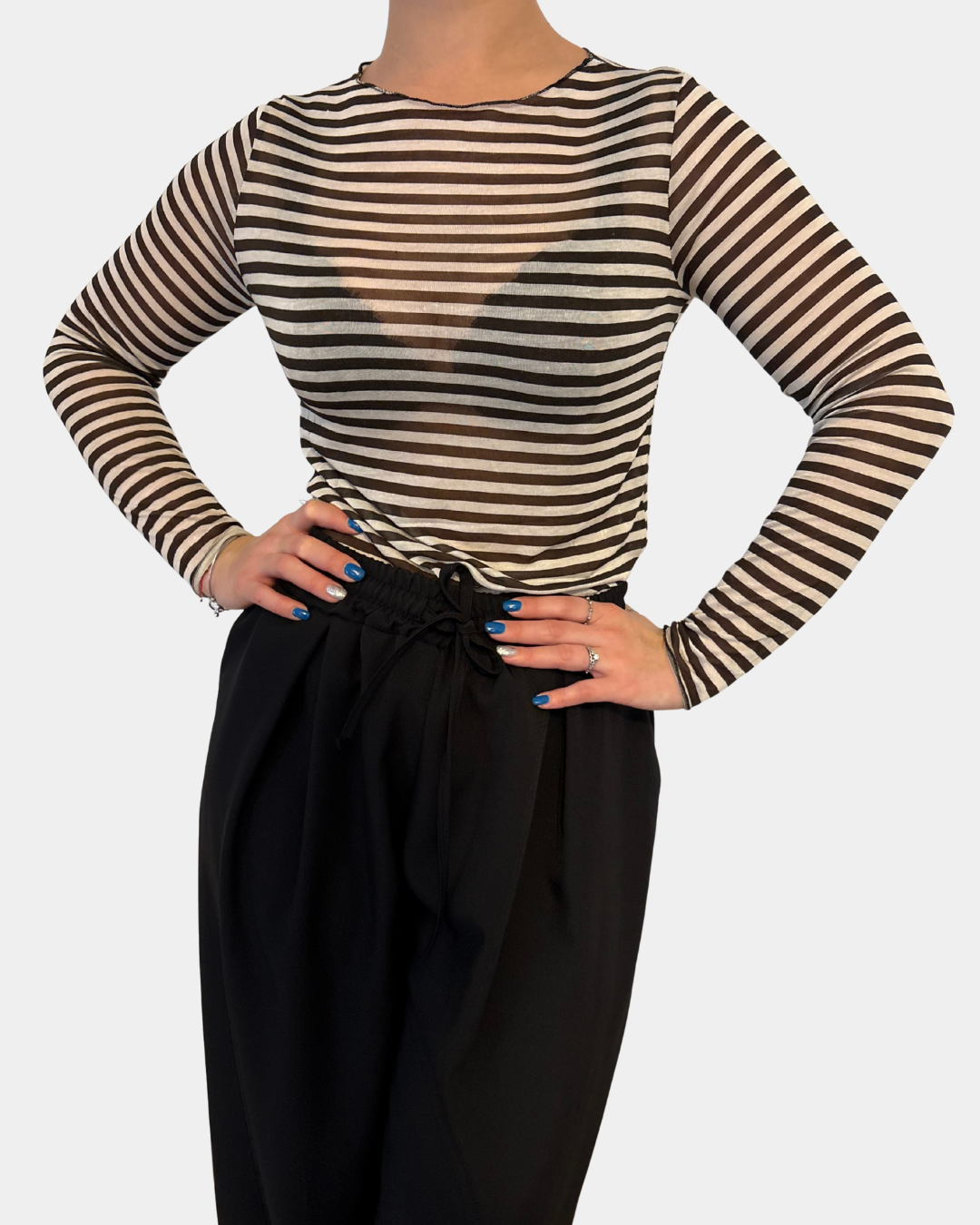 Maglia cashmere righe