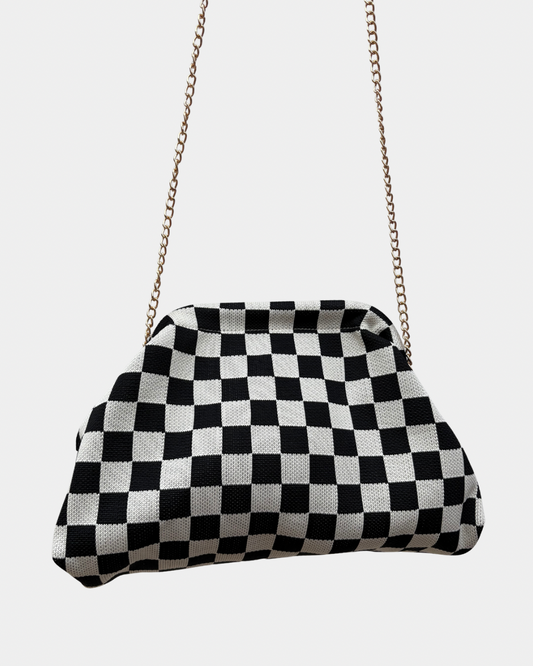 Borsa clutch scacchi