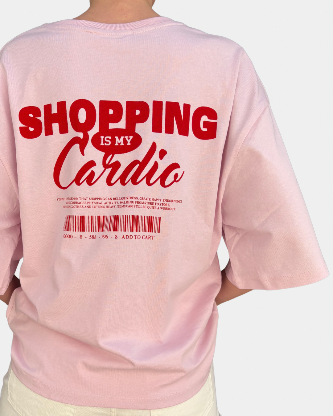 T-shirt shopping is my cardio by Lumina