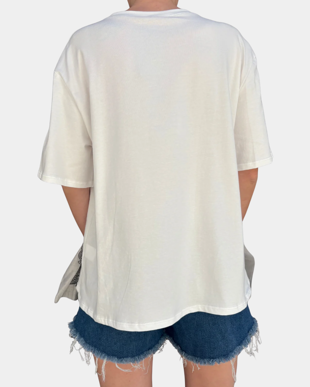 T-shirt bandana bianca e nera